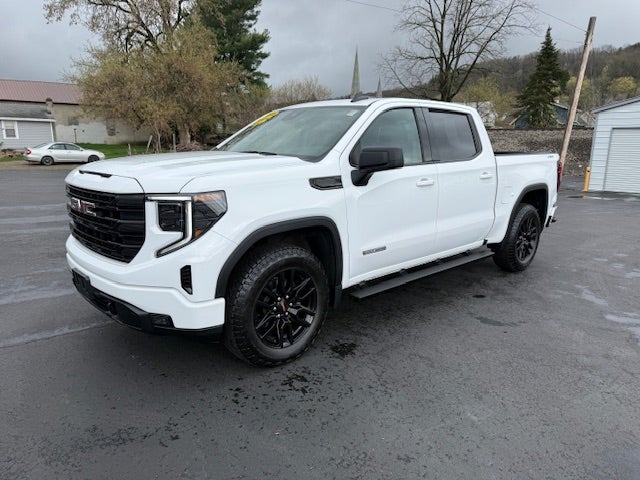 2024 GMC Sierra 1500 Elevation in Summit White — front three-quarter view